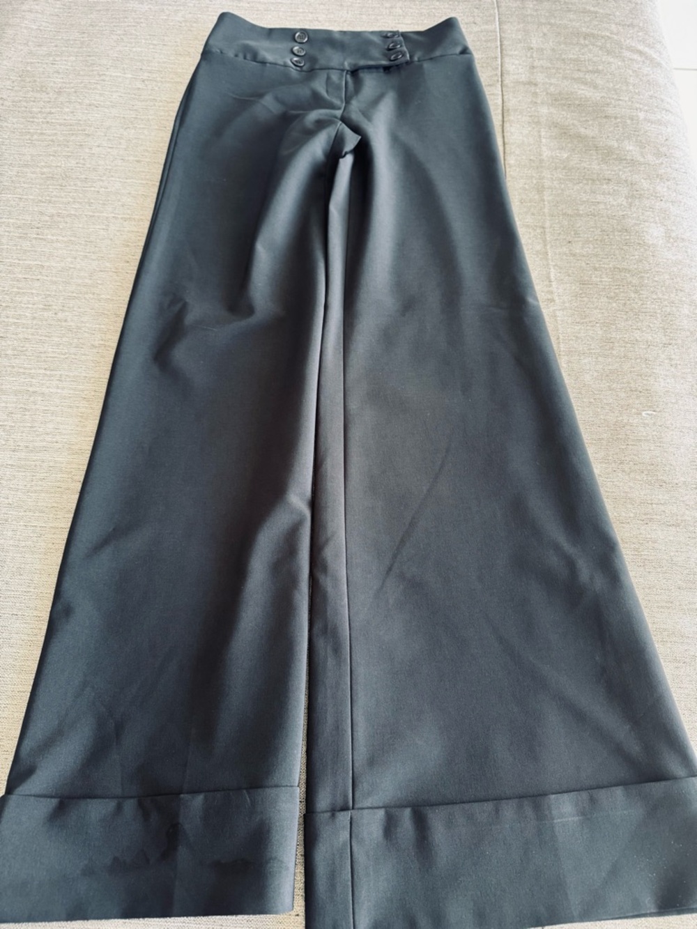 CELYN B Wide Leg Women's Pants in Black, size 42/S, made in Italy